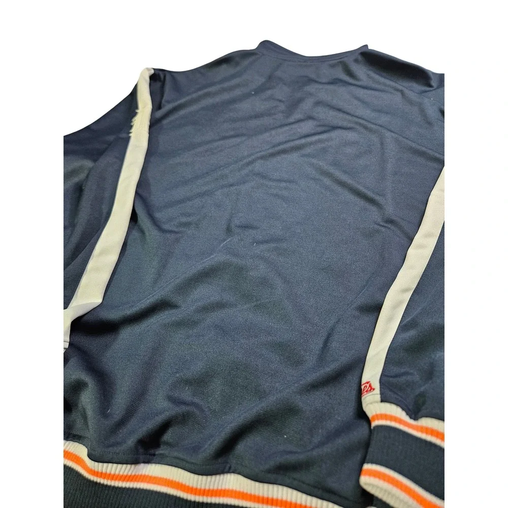 VTG Y2K Stitches Detroit Tigers Full‑Zip Track Jacket Men's XL Navy Orange MLB